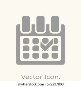 Date icon isolated sign symbol and flat style for app, web and digital design. Vector illustration.