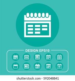 Date icon isolated sign symbol. Flat vector illustration. Can be used for mobile and web design.
