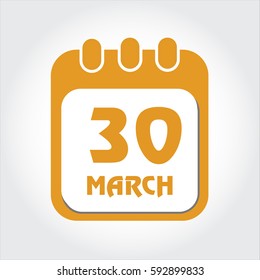 Date Icon March, using for Web, Business, Education, etc.