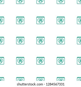 date icon pattern seamless white background. Editable outline date icon. date icon pattern for web and mobile.
