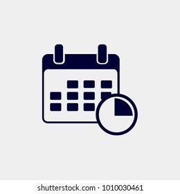 date icon, Vector illustration. calendar time icon