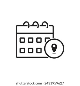 date icon vector template illustration logo design