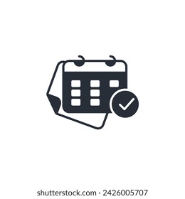 date icon. vector.Editable stroke.linear style sign for use web design,logo.Symbol illustration.