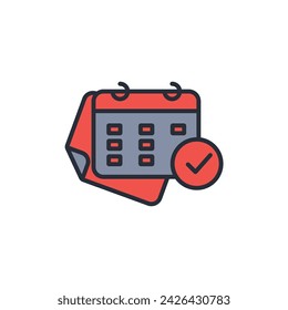 date icon. vector.Editable stroke.linear style sign for use web design,logo.Symbol illustration.