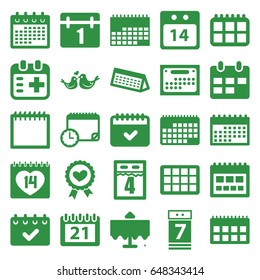 Date icons set. set of 25 date filled icons such as restaurant table, calendar, heart ribbon, lovebirds