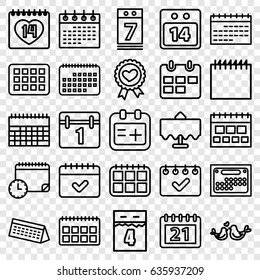 Date icons set. set of 25 date outline icons such as restaurant table, calendar, heart ribbon, lovebirds