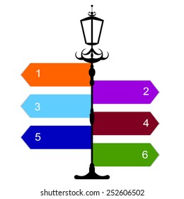 date information on the tape on the lamp post