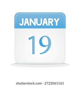 fecha en enero. diseño de calendario de Web. diseño de lujo. para agenda, negocios, eventos, recordatorios. etc. ilustración Vector