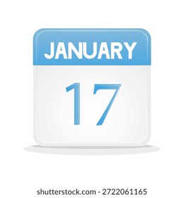 fecha en enero. diseño de calendario de Web. diseño de lujo. para agenda, negocios, eventos, recordatorios. etc. ilustración Vector
