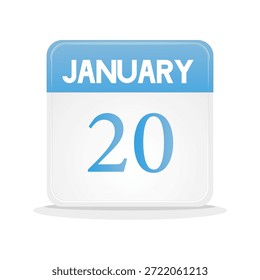 fecha en enero. diseño de calendario de Web. diseño de lujo. para agenda, negocios, eventos, recordatorios. etc. ilustración Vector