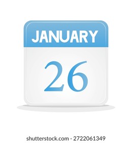 fecha en enero. diseño de calendario de Web. diseño de lujo. para agenda, negocios, eventos, recordatorios. etc. ilustración Vector