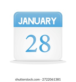 fecha en enero. diseño de calendario de Web. diseño de lujo. para agenda, negocios, eventos, recordatorios. etc. ilustración Vector