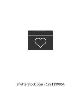 date love icon, isolated date love sign icon, vector illustration