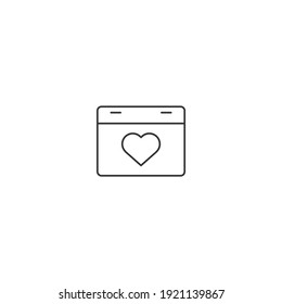 date love icon, isolated date love sign icon, vector illustration