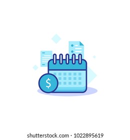 Date management money illustration vector isolated