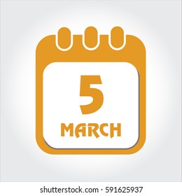 Date March Icon for Web, Bussiness, Education, etc.
