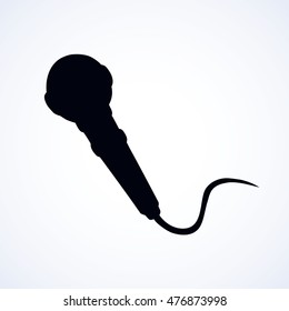 Date mc with cord isolated on white. Dark ink hand drawn sketchy backdrop in art retro engraving style pen on paper. View close-up with space for text