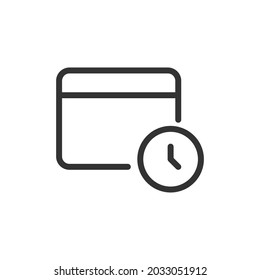 Icono de línea mínima de fecha. Diseño de símbolo de trazo web. Signo de fecha aislado en un fondo blanco. Icono de línea Premium.