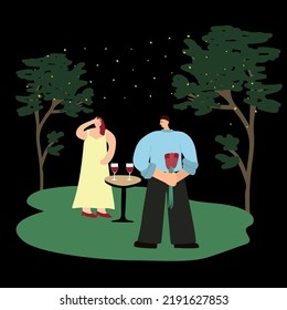  noche de cita parejas diversas disfrutando de una cena romántica en el interior o al aire libre