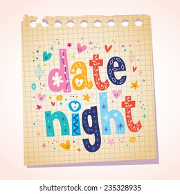 date night notepad paper message reminder