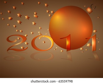 Date  and ornament for fur-tree against a dark background