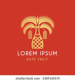 Date Palm Fruit Logo Vector Design