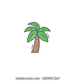 date palm Icon Isolated On White Background
