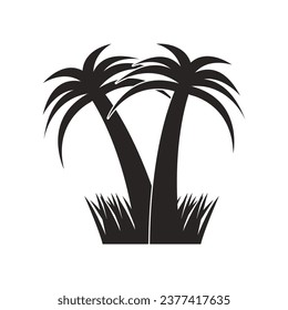diseño de ilustración de vector de icono de palma de fecha
