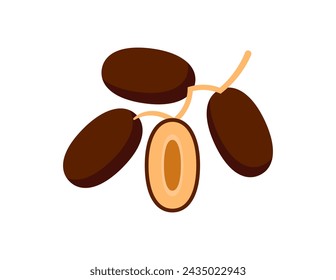 date palm illustration for coloring book template, date palm for kids worksheet printable