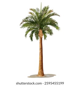 Date Palm isolated on white background- vector stock 
