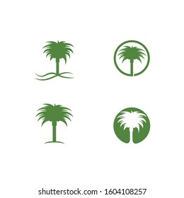 Date palm logo vector illustration