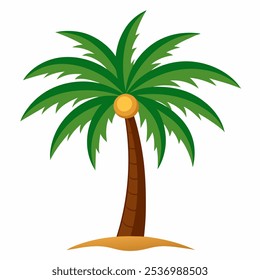 Date palm vector graphic illustration  and white background