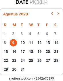 Date Picker User Interface Design Style Guidelines. Material design time picker. Clean time picker ui design. GUI element interface for alarm app and stop watch to choose timer