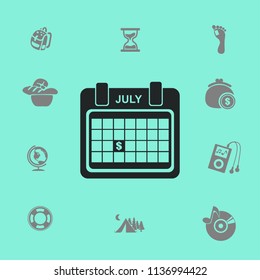 date of receipt of salaries vector illustration