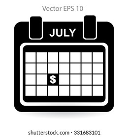 date of receipt of salaries vector illustration