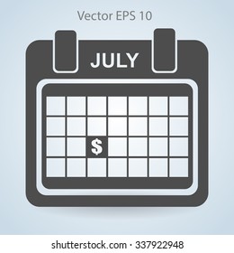date of receipt of salaries vector illustration