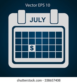 date of receipt of salaries vector illustration