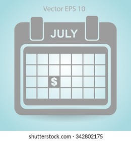 date of receipt of salaries vector illustration