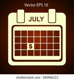 date of receipt of salaries vector illustration