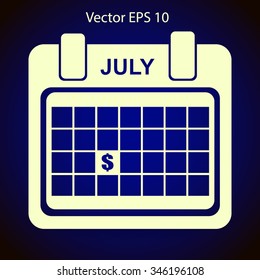 date of receipt of salaries vector illustration