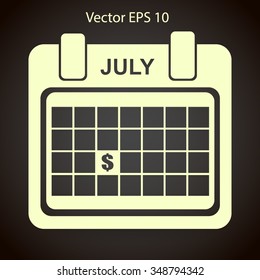 date of receipt of salaries vector illustration
