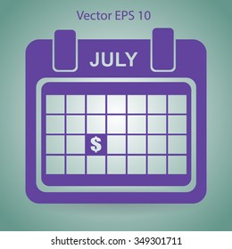 date of receipt of salaries vector illustration