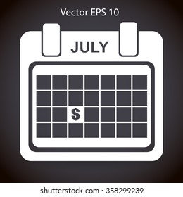 date of receipt of salaries vector illustration