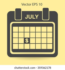 date of receipt of salaries vector illustration