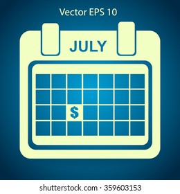 date of receipt of salaries vector illustration