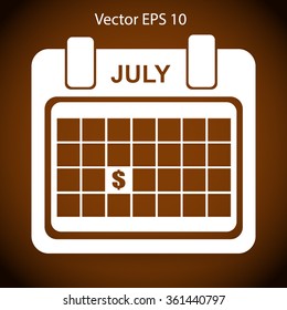date of receipt of salaries vector illustration