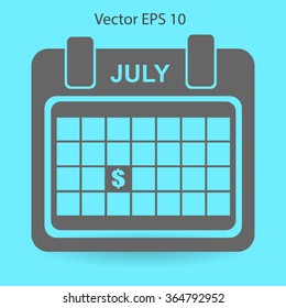 date of receipt of salaries vector illustration