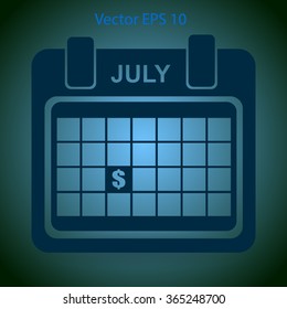 date of receipt of salaries vector illustration