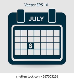 date of receipt of salaries vector illustration