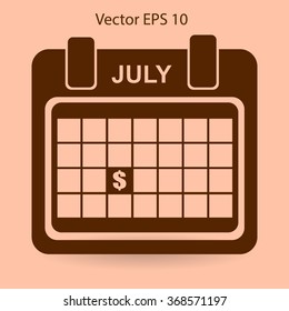 date of receipt of salaries vector illustration